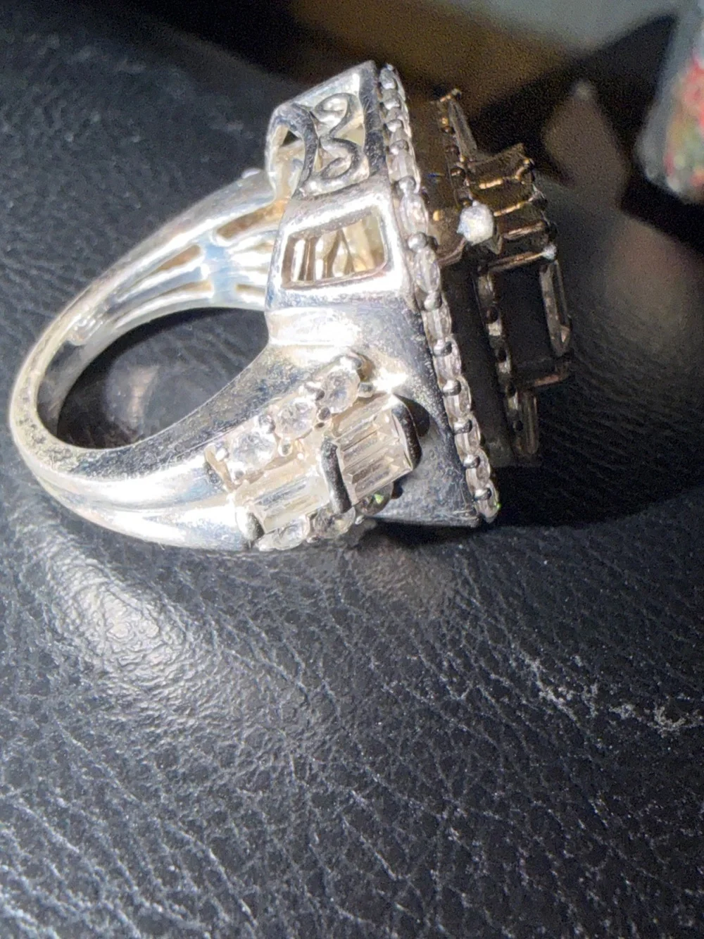 JTV Bella Luca Diamond Stimulant/CZ Sterling silver Ring size 6
